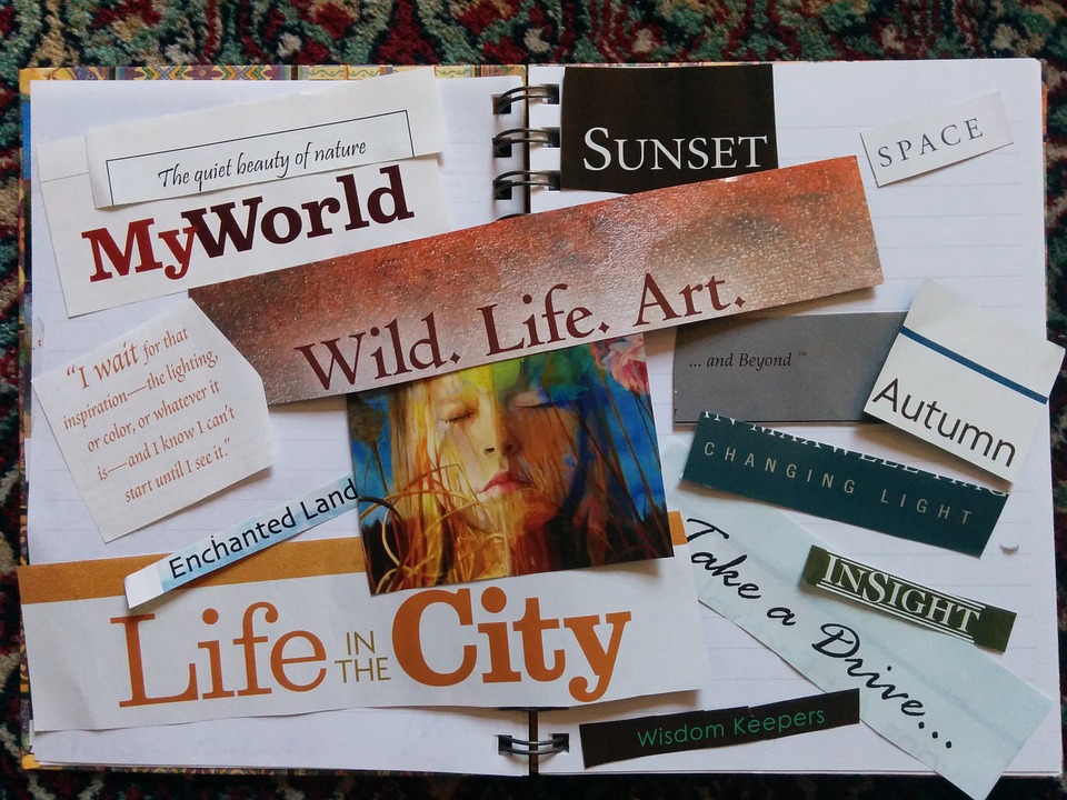 A travel vision board example